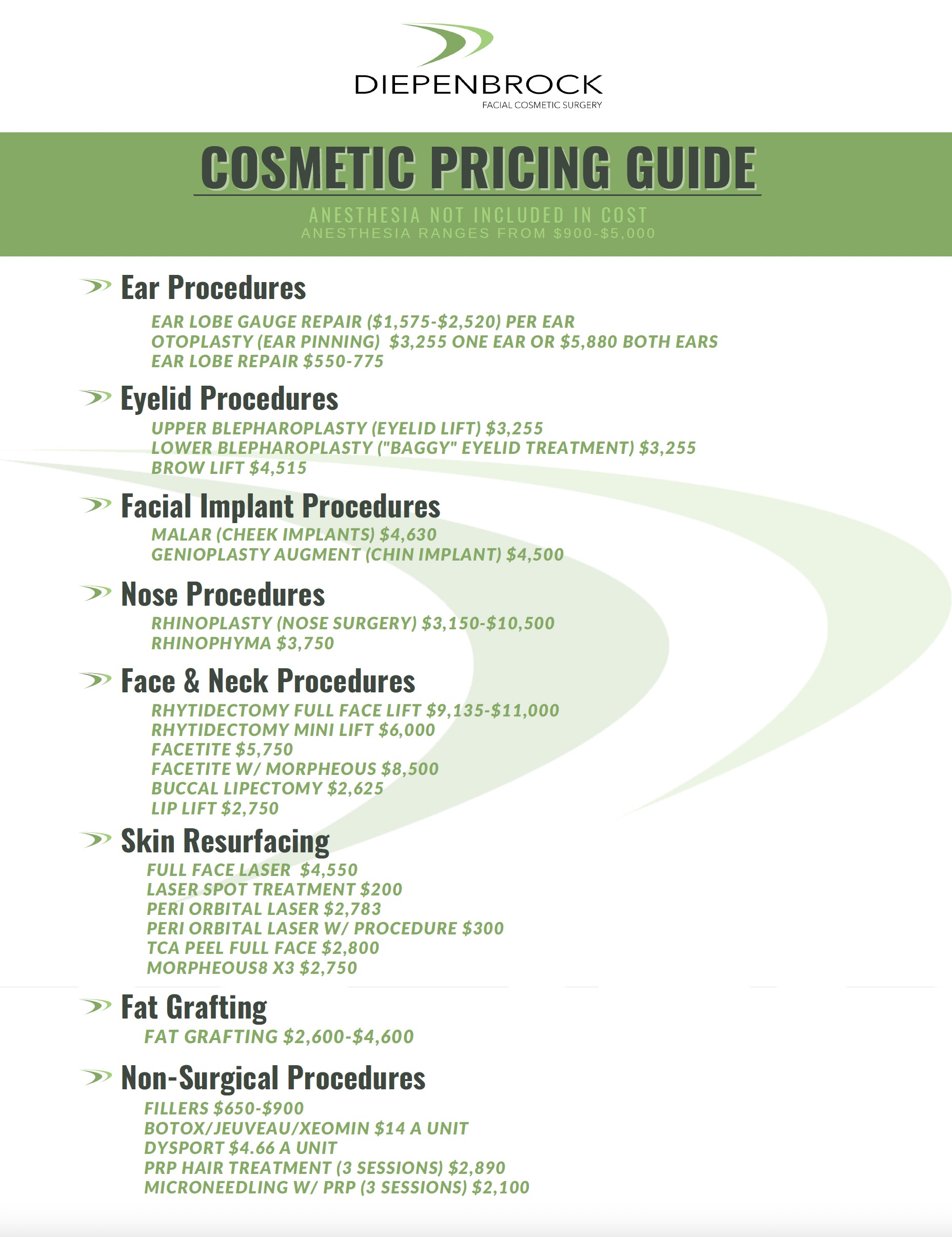 plastic surgery prices
